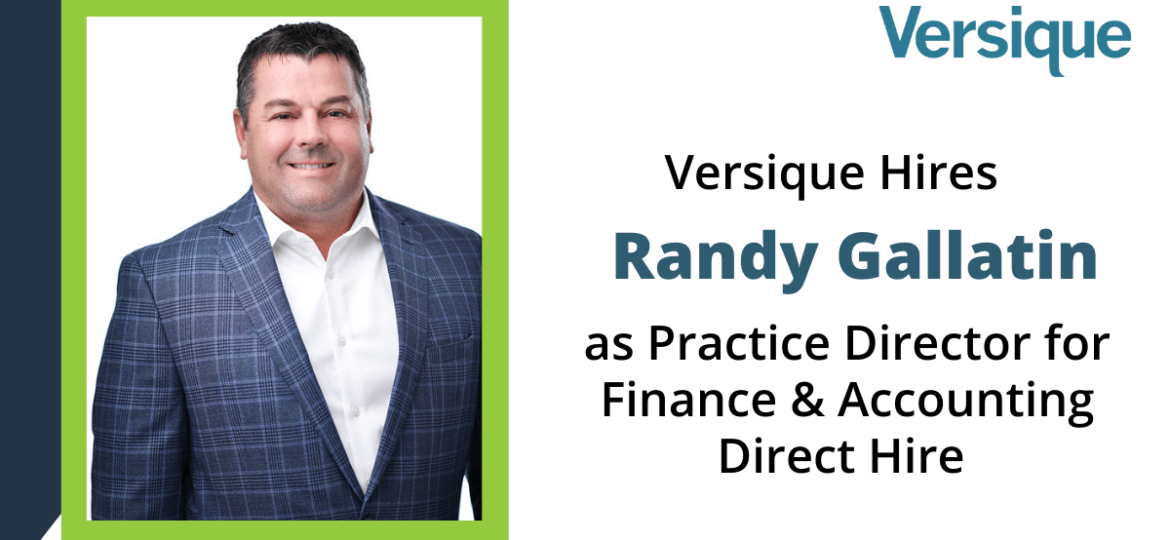 Versique Hires Former CFO to Lead Finance & Accounting Direct Hire Practice